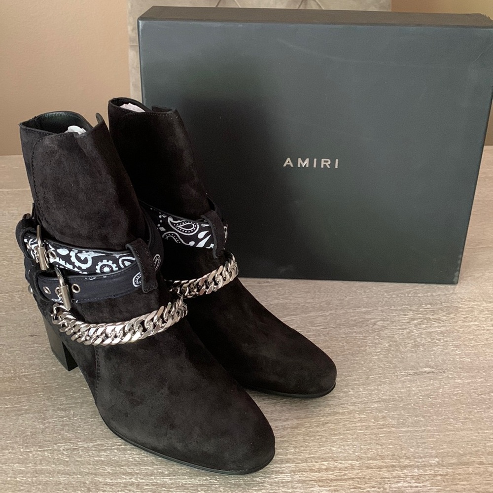 AMIRI Women Bandana Buckle Boots